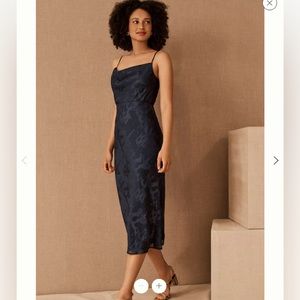 ANTHROPOLOGIE BHLDN Kinsey Midi Dress Navy Size 6 & Size 8 Available